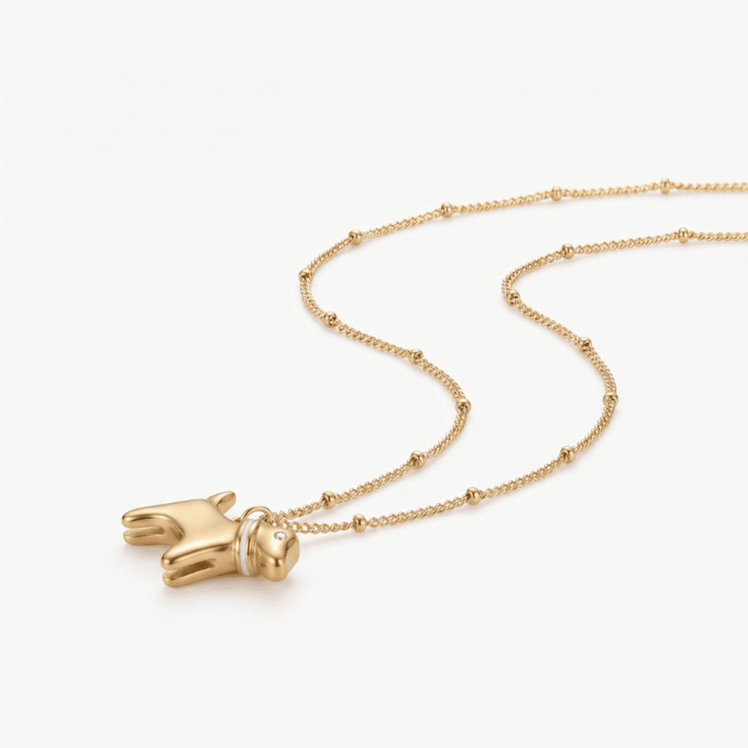 Puppy Necklace — detail