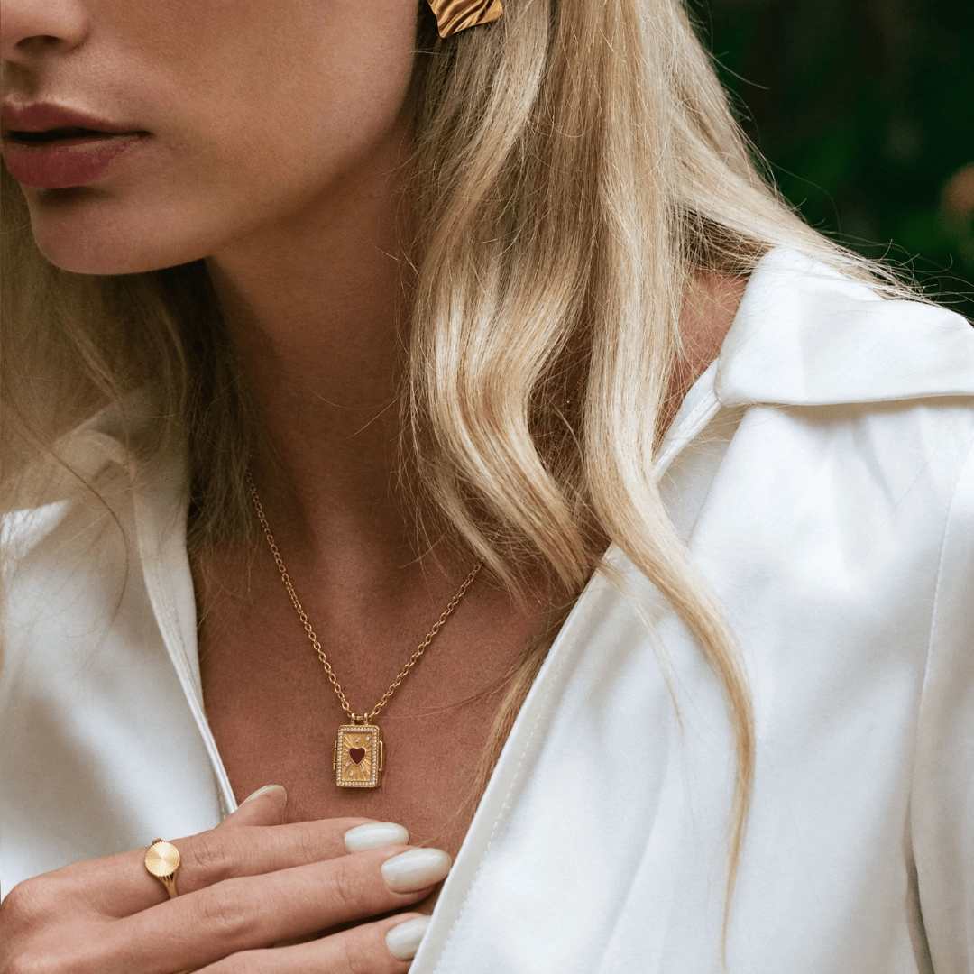Love Letter Necklace — worn