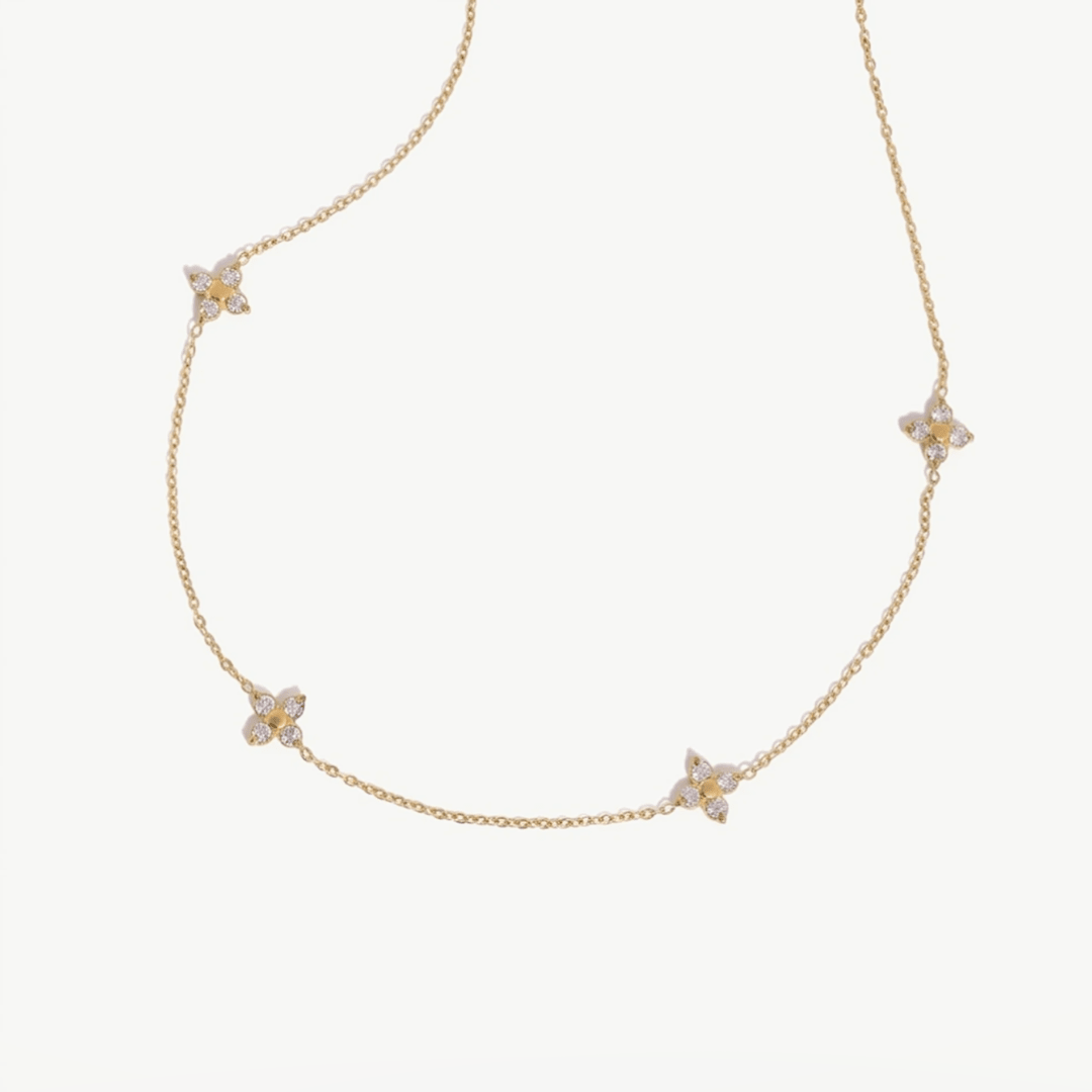 Flower Station Necklace — detail
