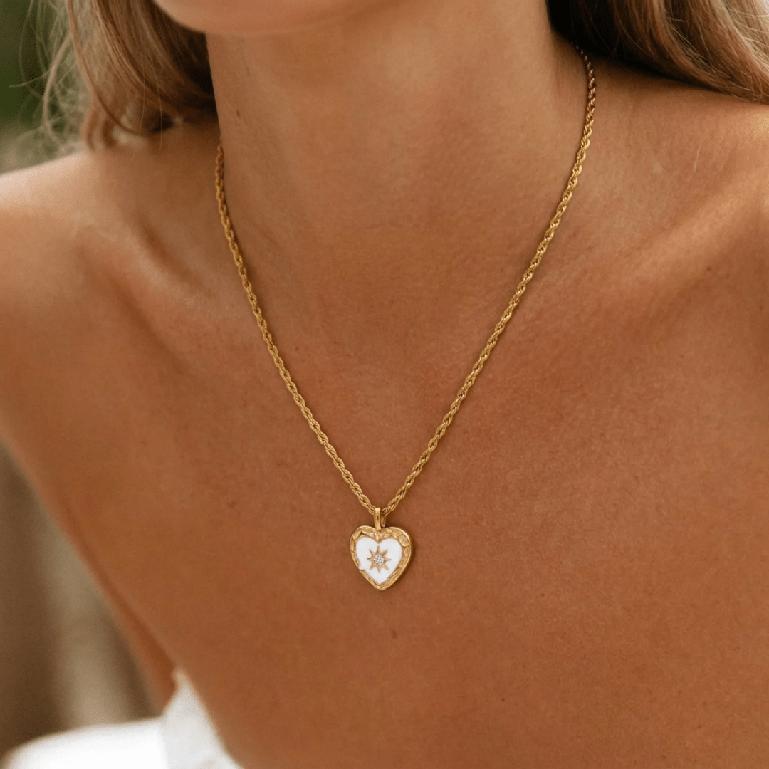 Destiny Heart Necklace — worn