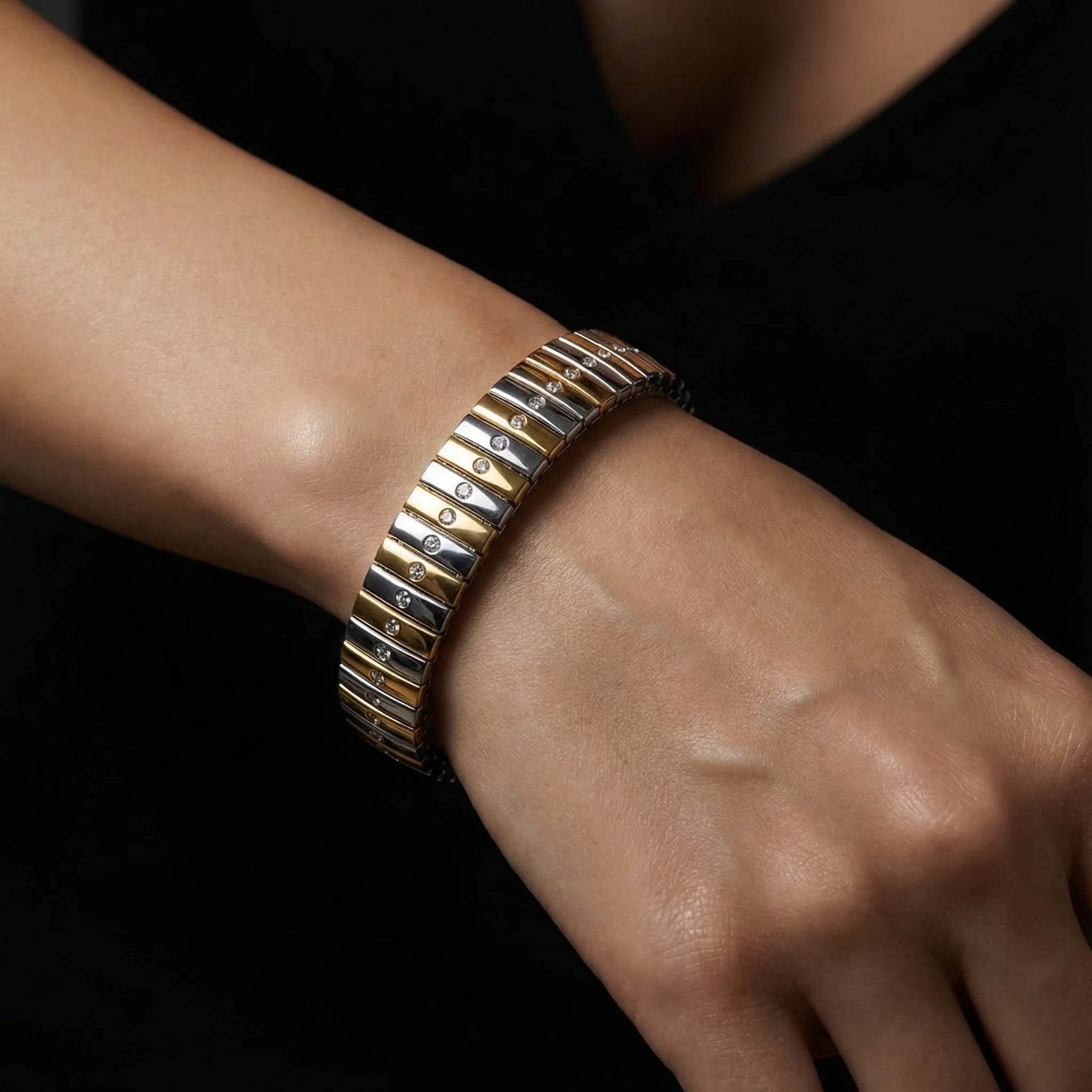 Crystal Duo Bracelet — worn