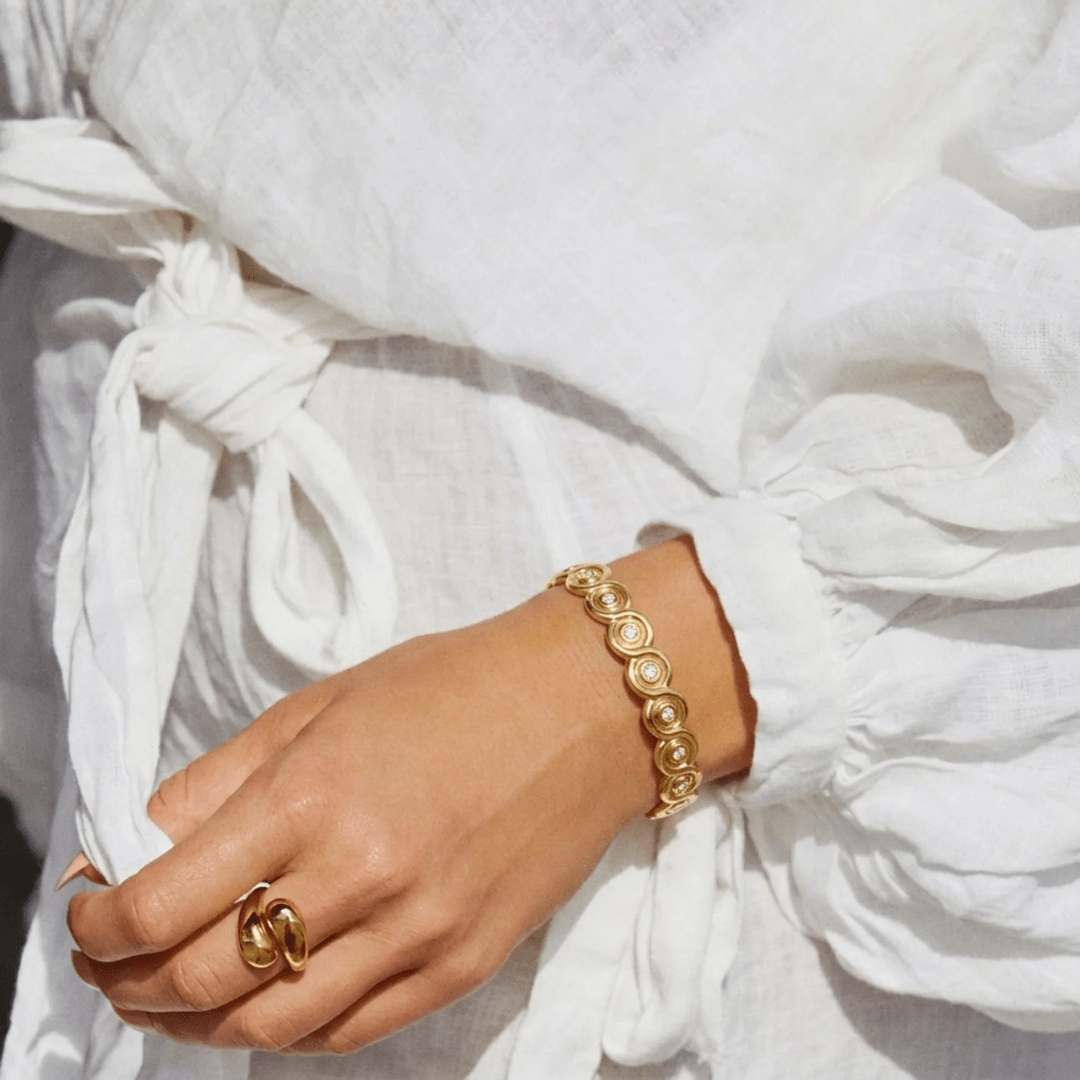 Seashell Swirl Cuff — worn