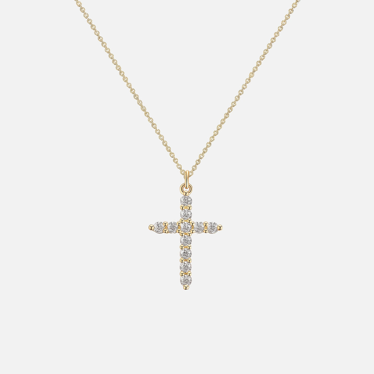 Crystal Cross Necklace — studio shot