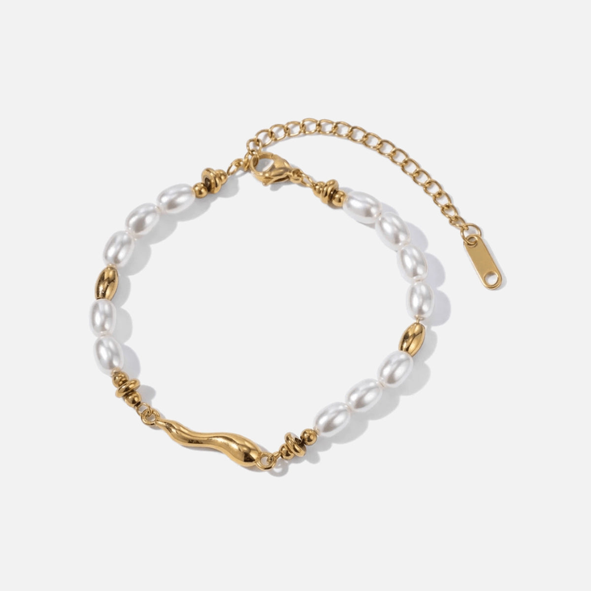 Pearl and Gold Bracelet — studio shot