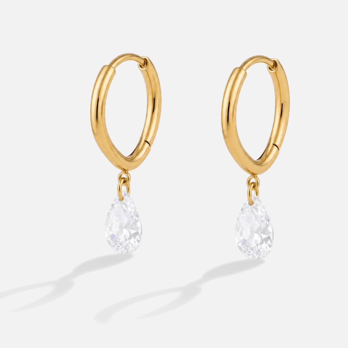 Teardrop Hoops — studio shot