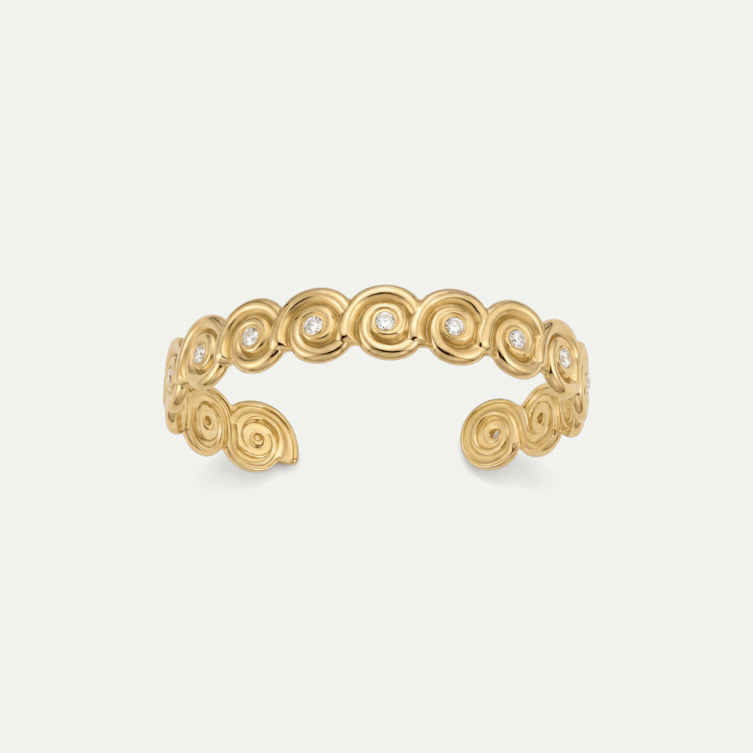 Seashell Swirl Cuff — detail