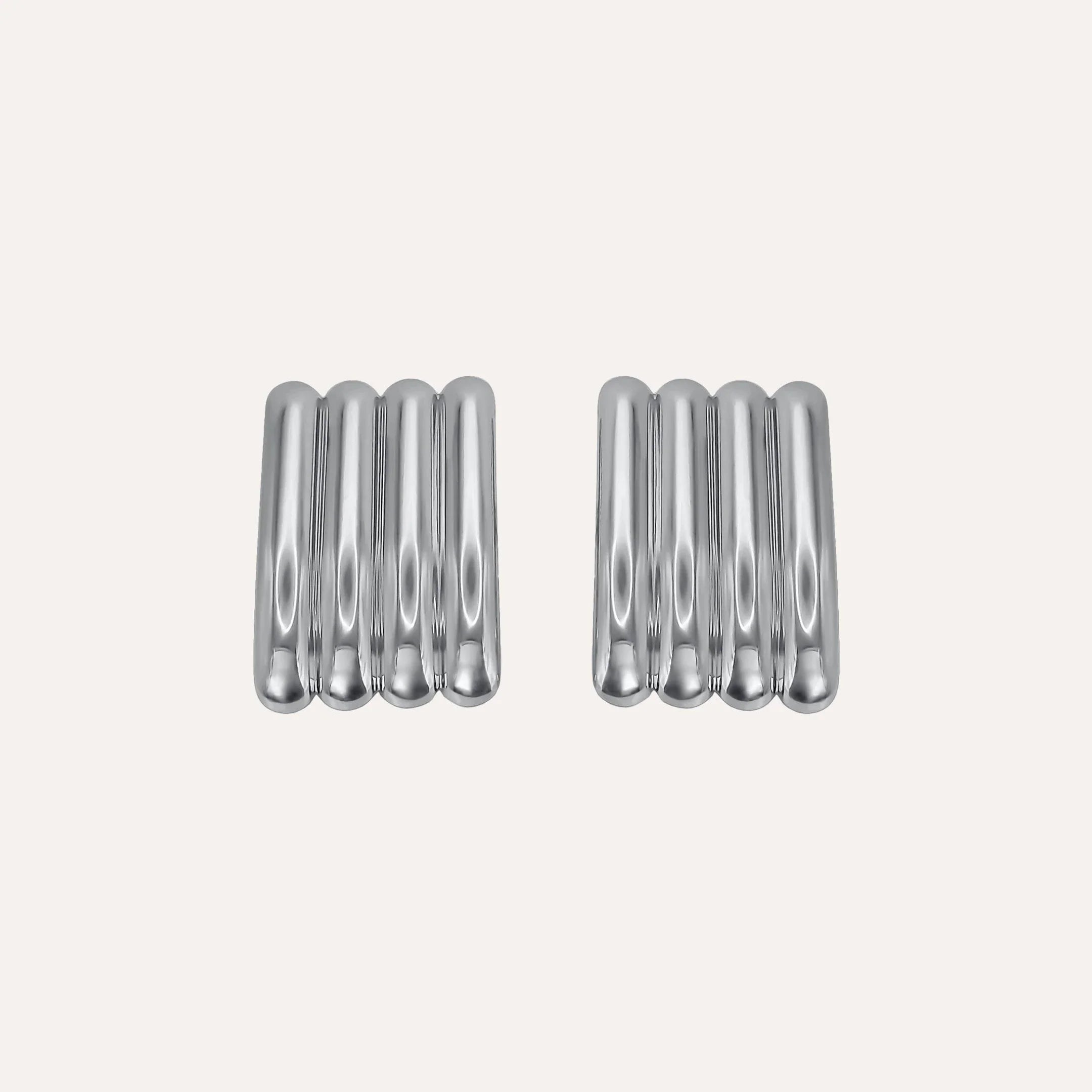 Silvia Earrings — in Silver — studio shot