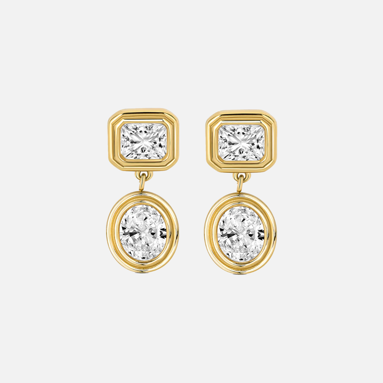 Simone Earrings — studio shot on light grey