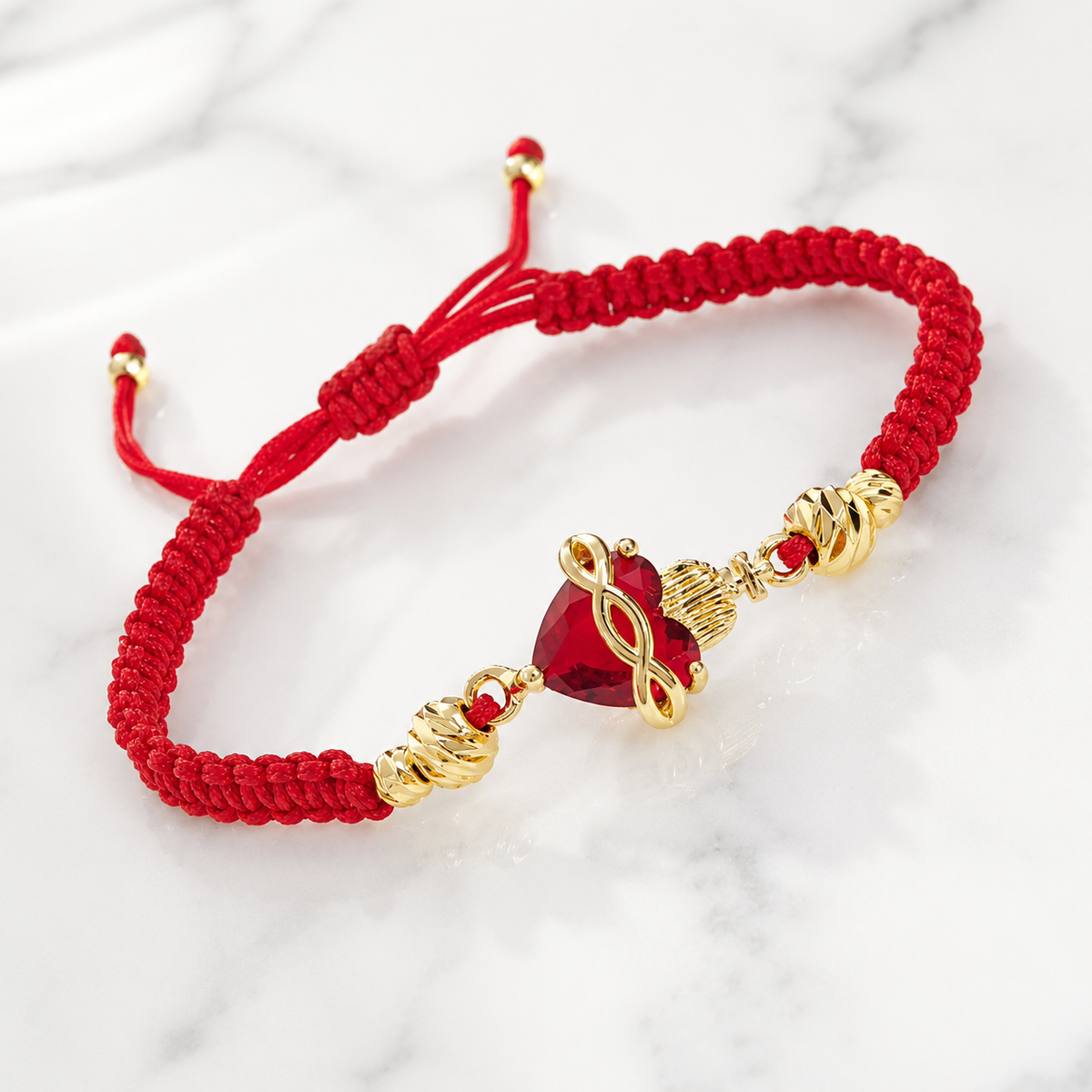 Sacred Heart Cord Bracelet — detail