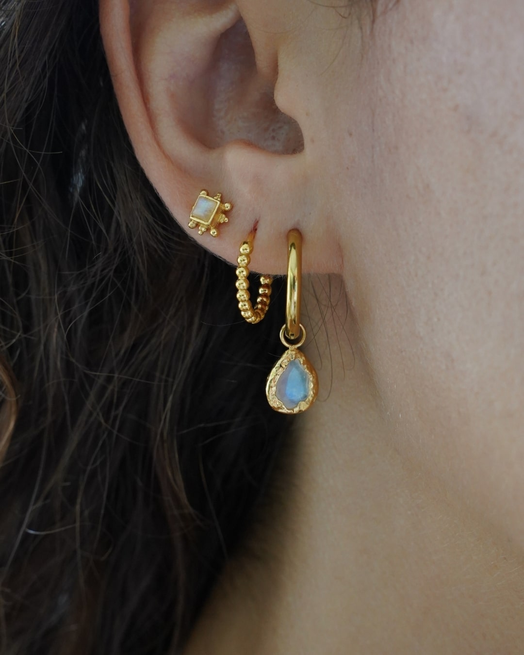 Selene Drop Earrings — worn
