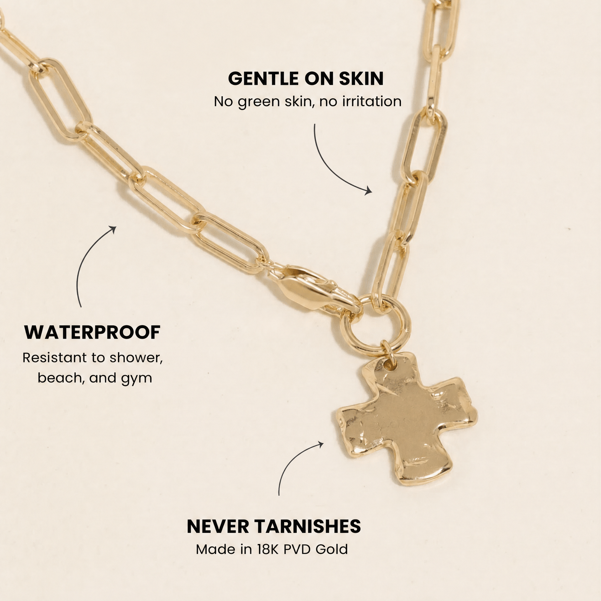 AylaGleam Chunky Cross Necklace