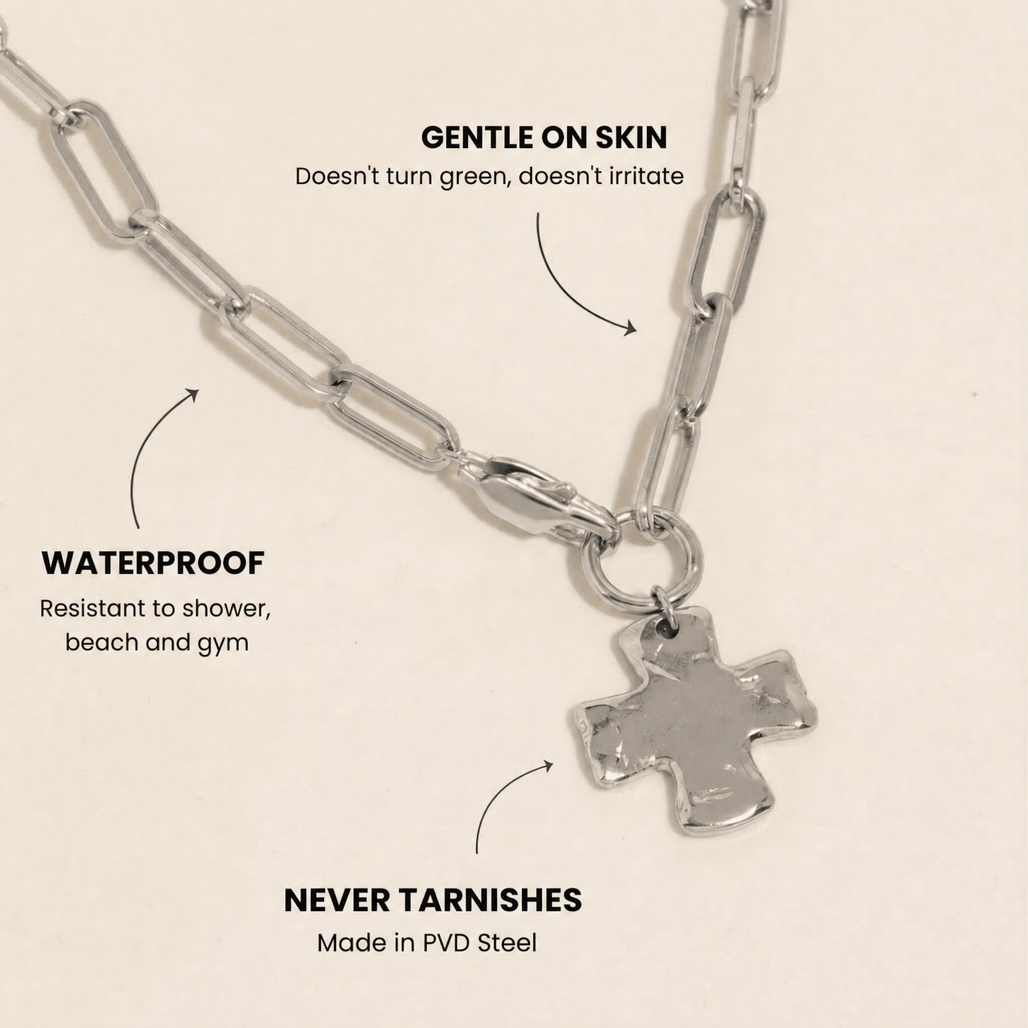 AylaGleam Chunky Cross Necklace
