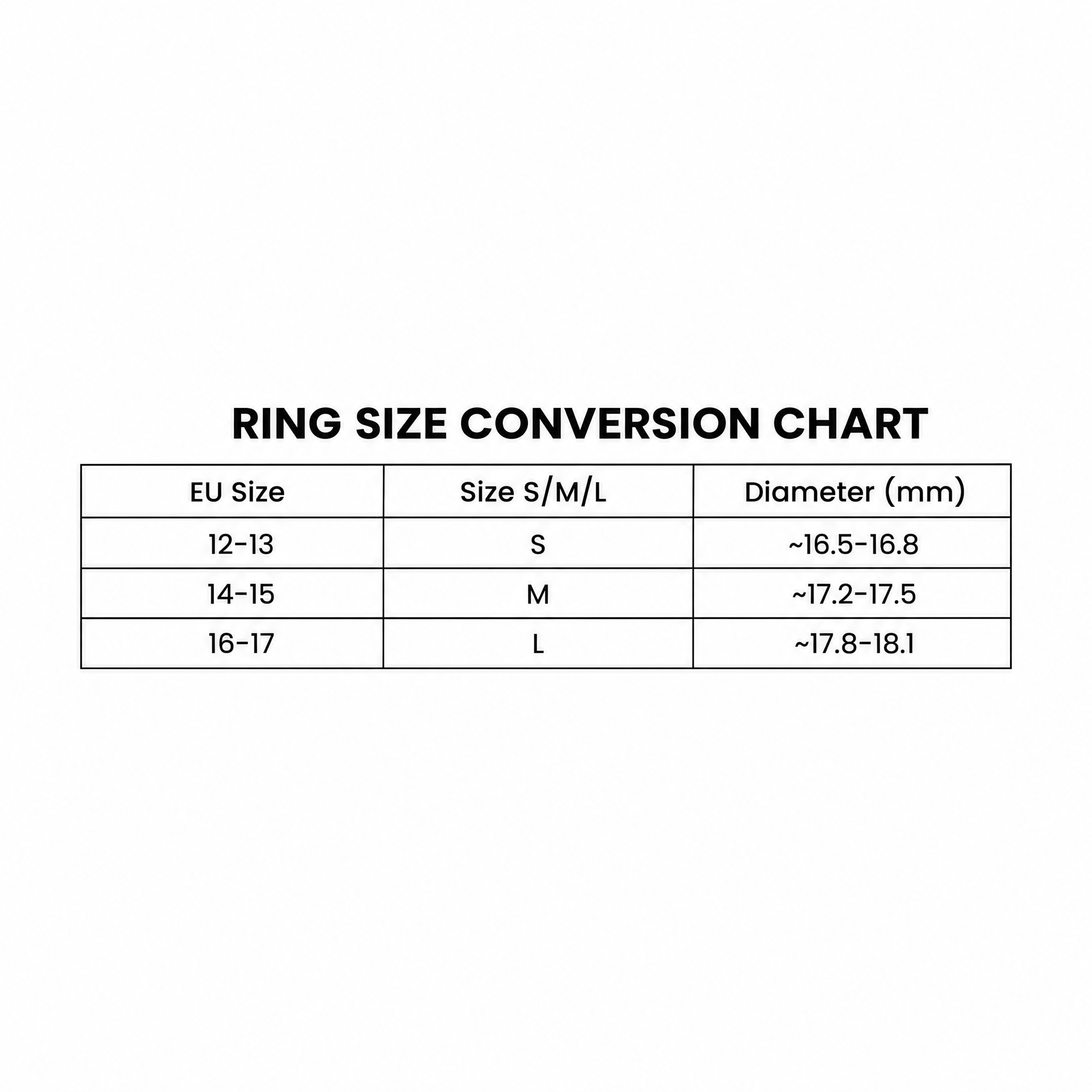 AylaGleam ring size chart