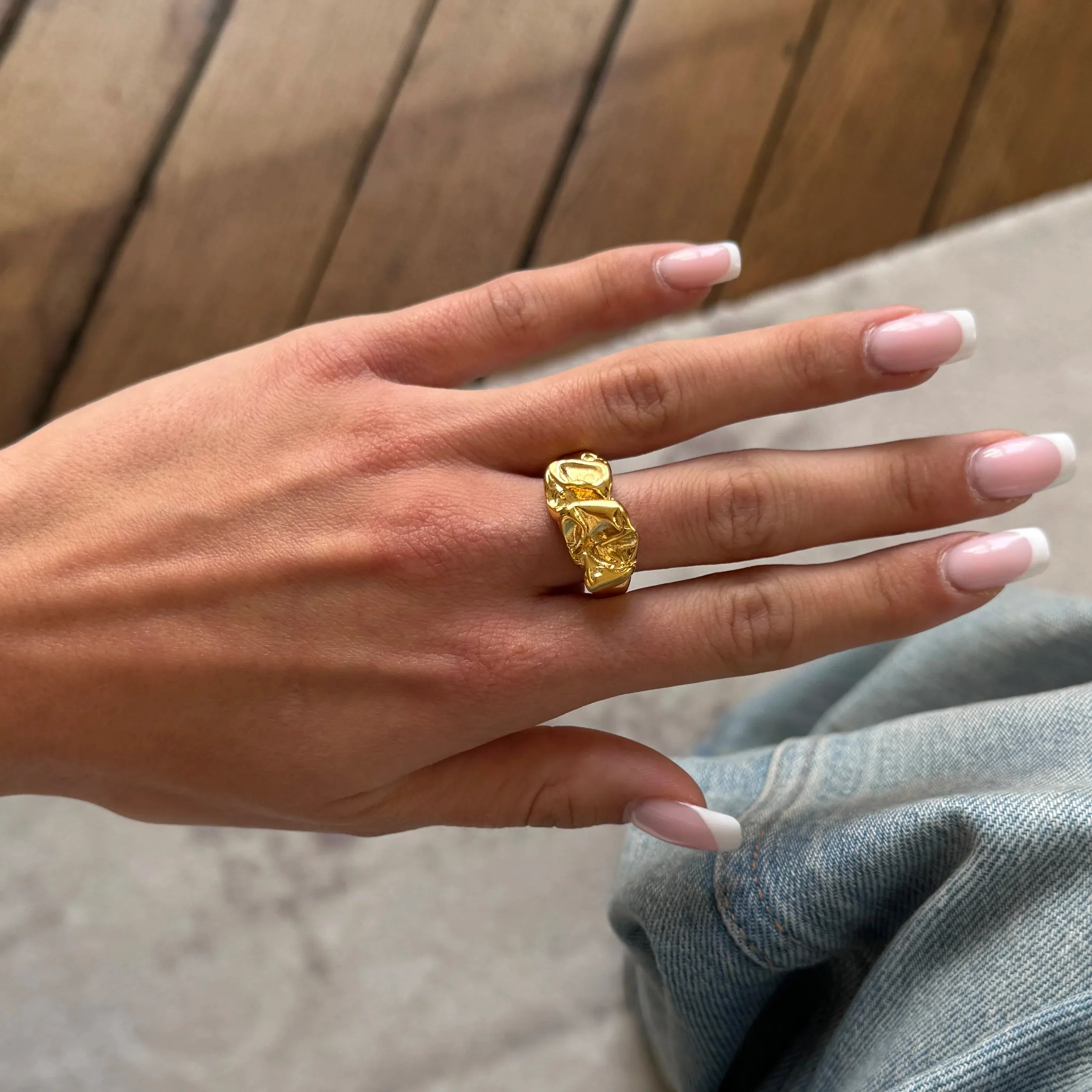 Meteorite Ring — worn
