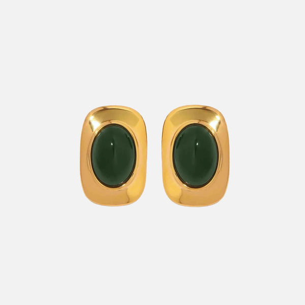 Jade Earrings — studio shot on light grey