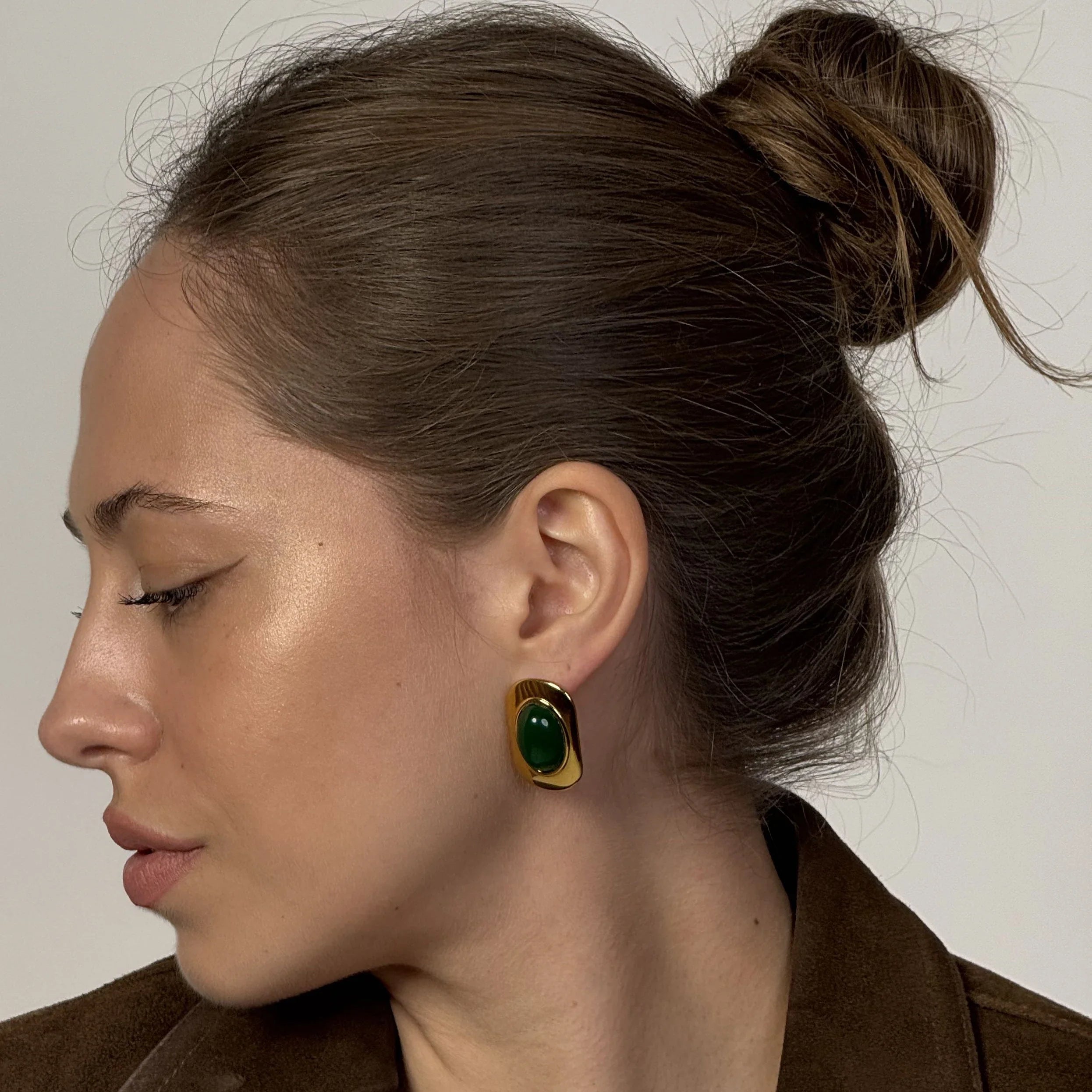 Jade Earrings — worn