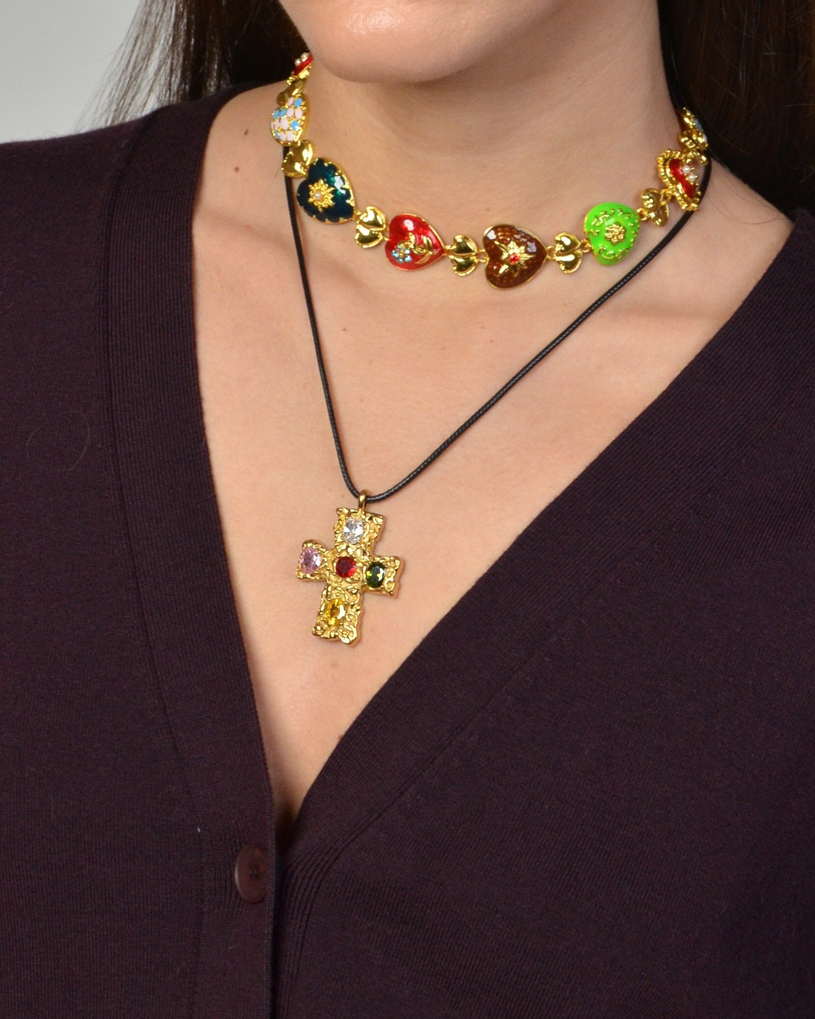 Precious Cross Necklace — worn