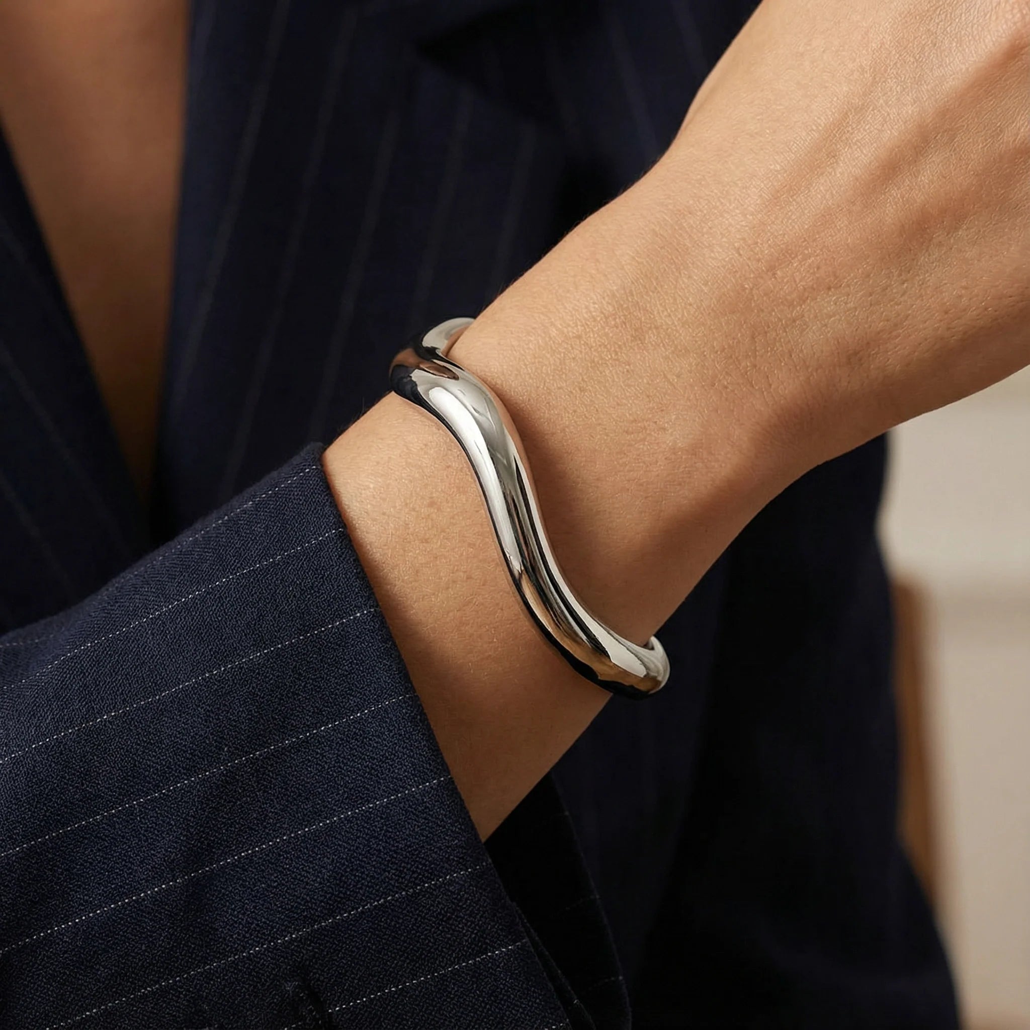 Luna Bangle — worn