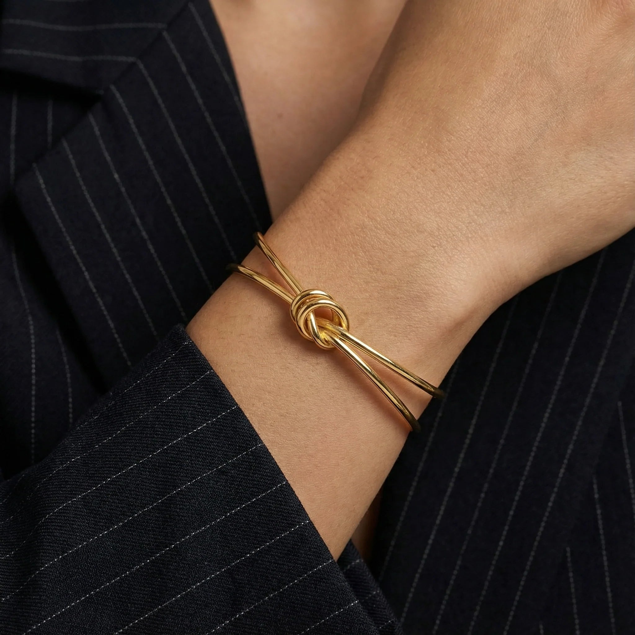 Double Knot Bangle — worn
