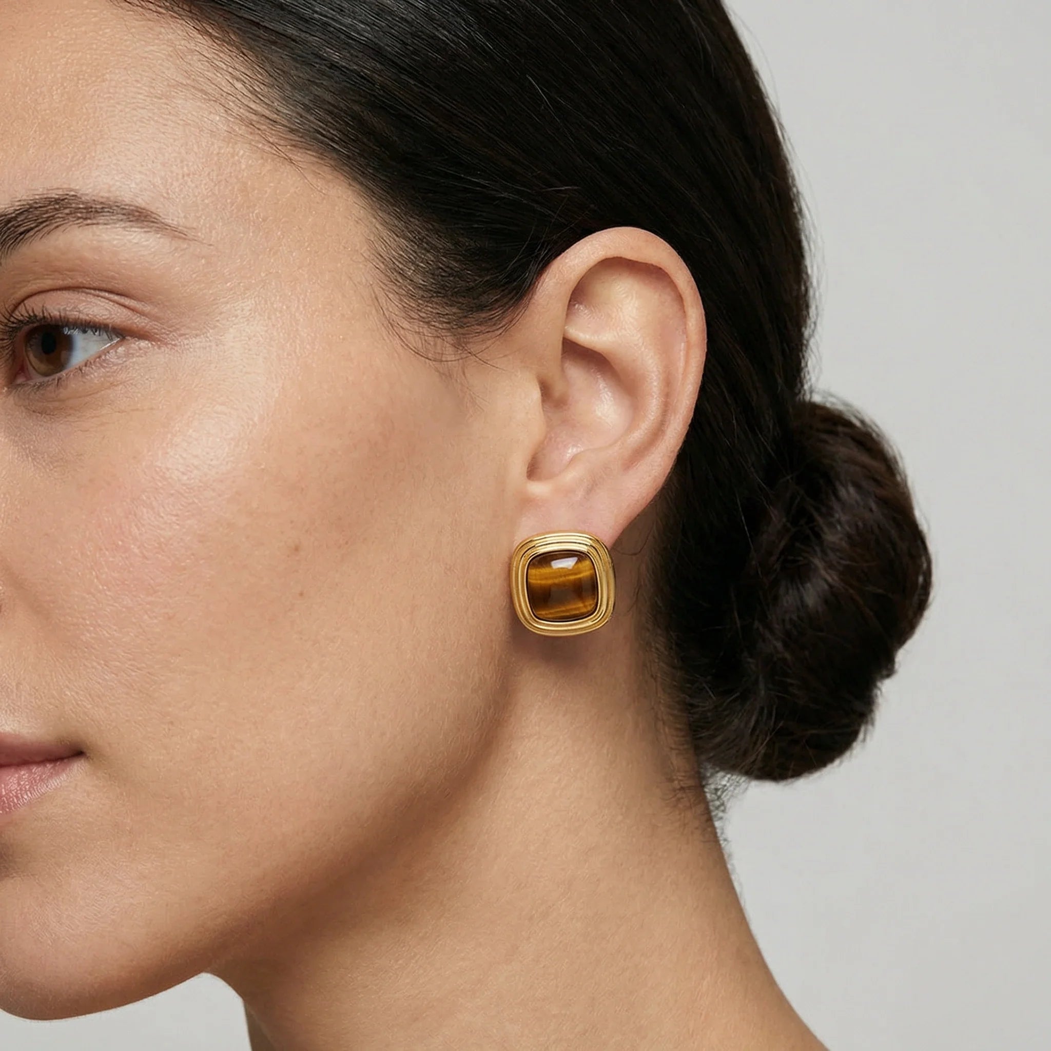Latte Earrings — worn