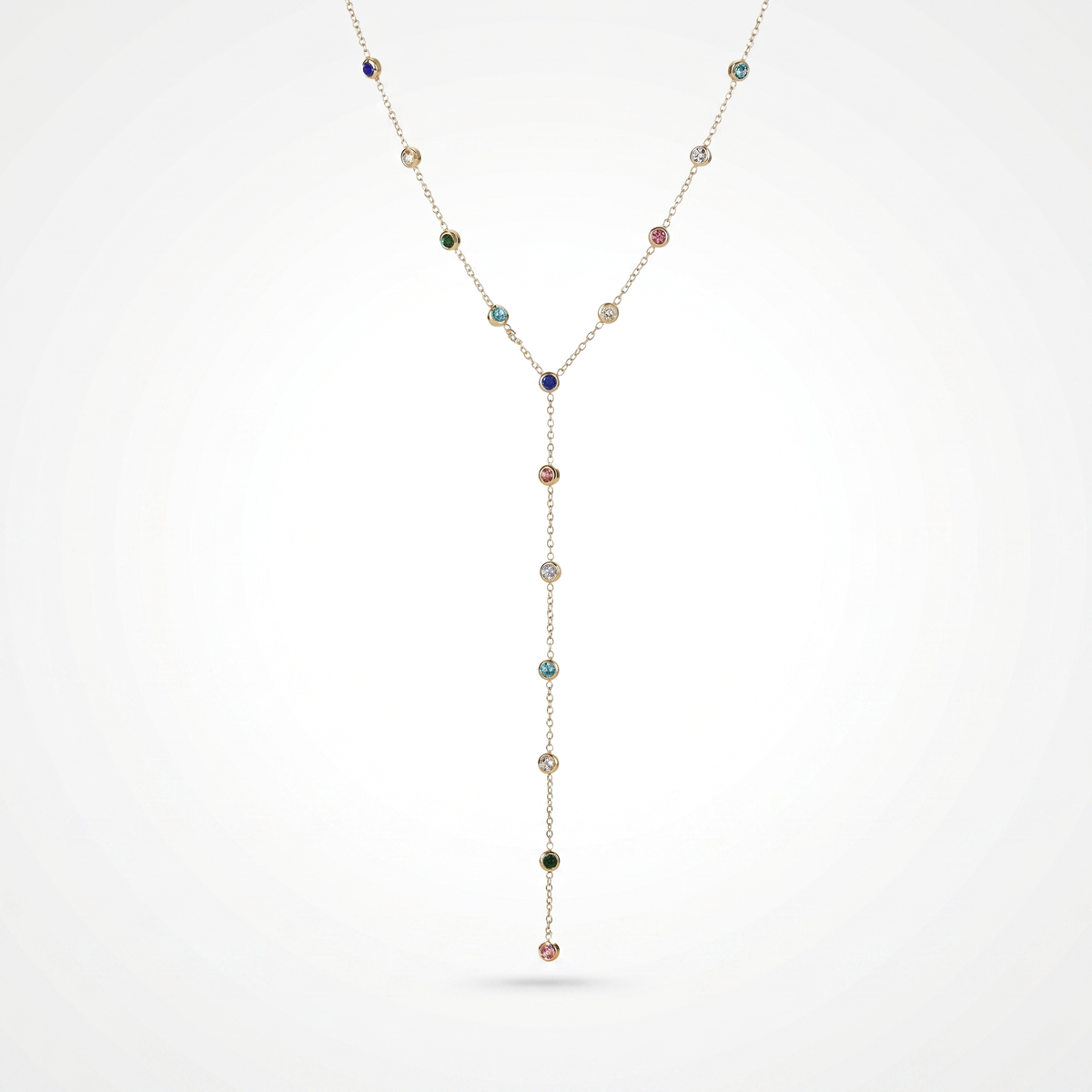 Sautoir Necklace — studio shot on light grey