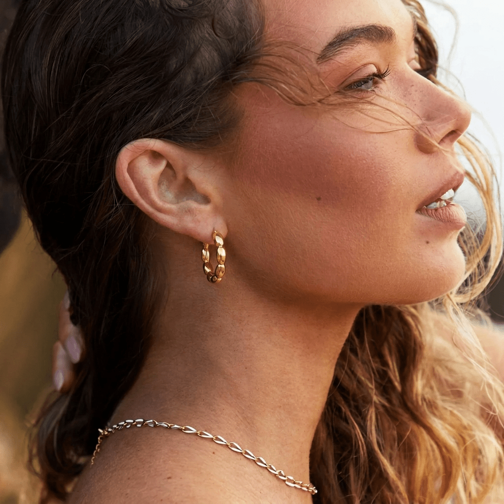 Ball Hoop Earrings