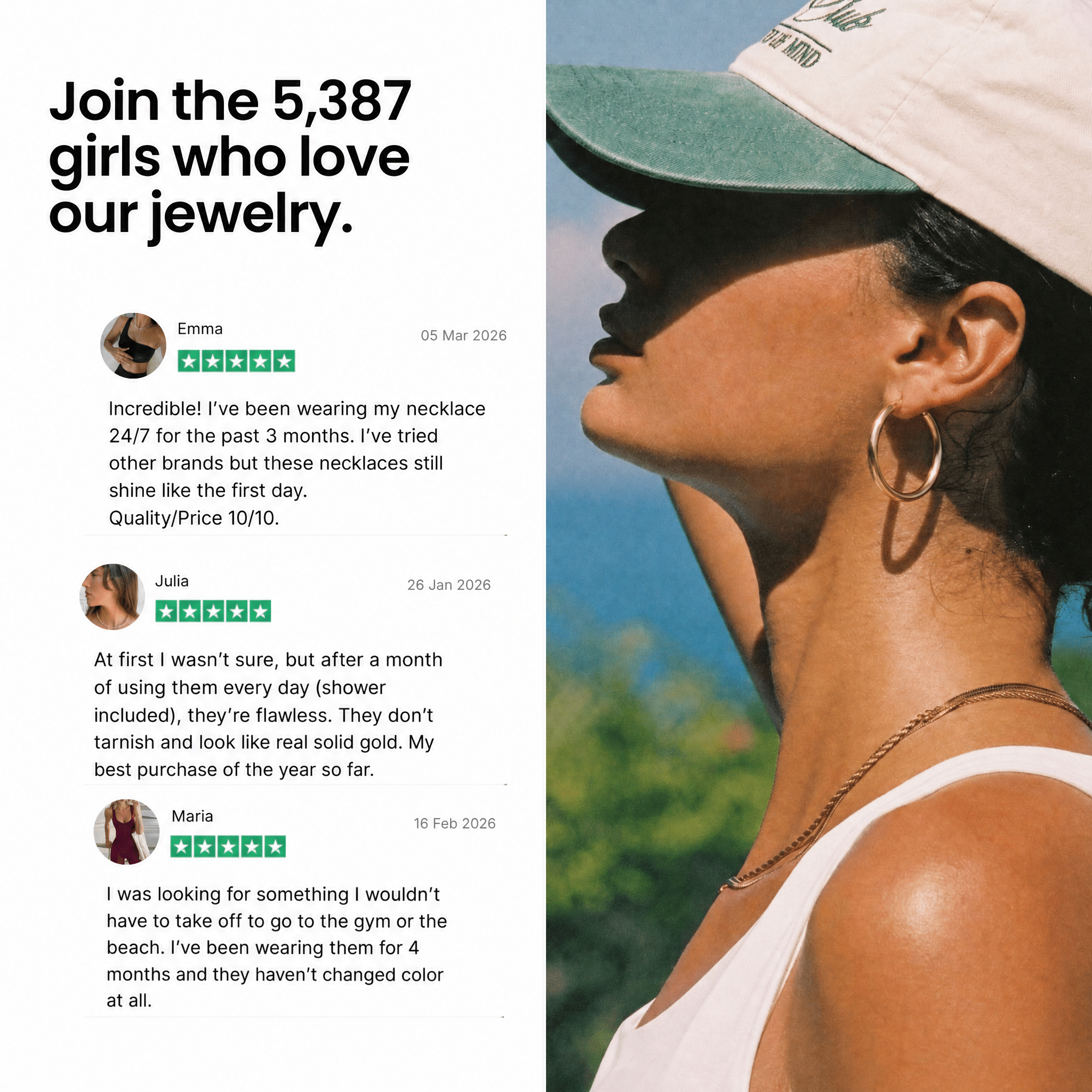 Join 5387 girls who love our jewelry - customer reviews