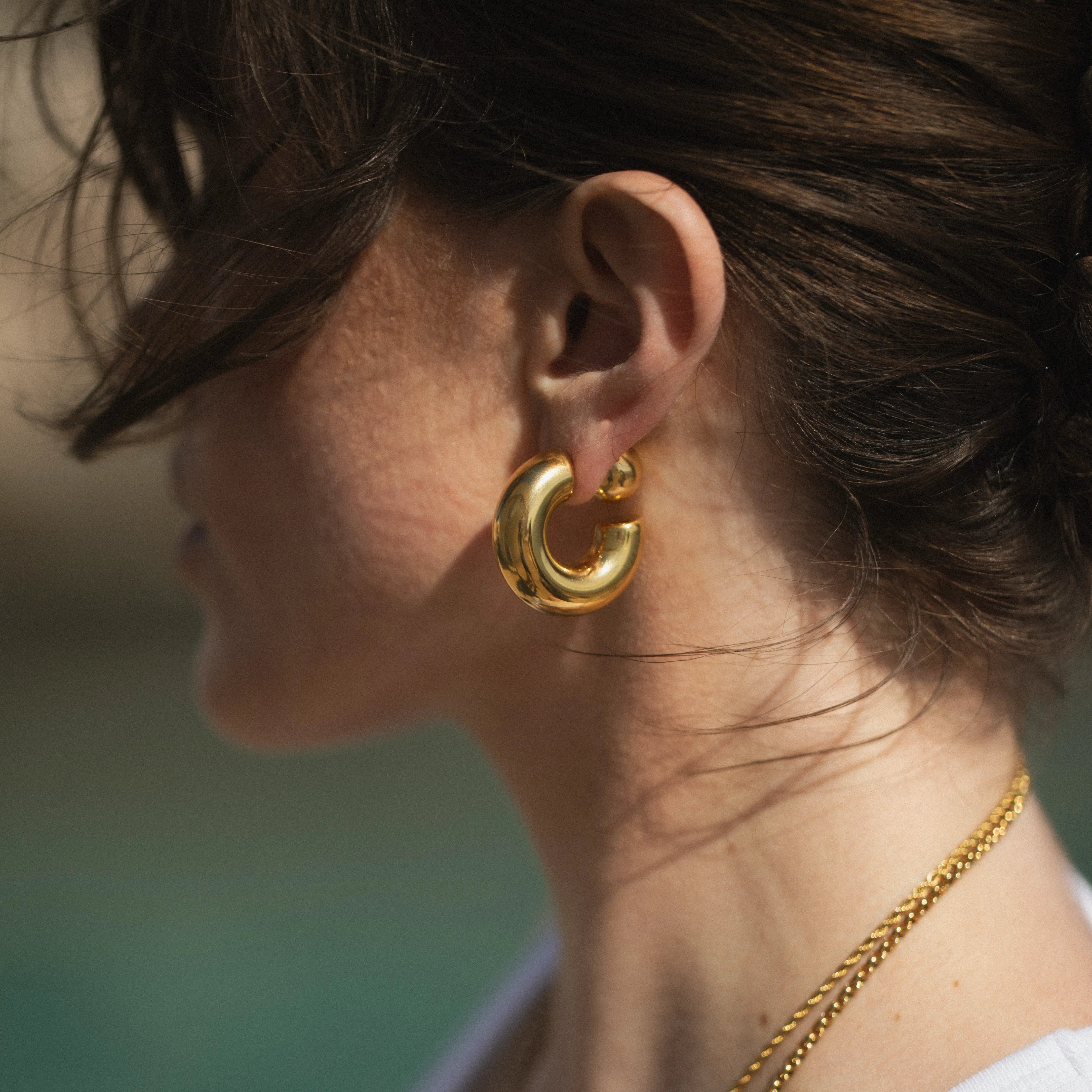 Hoop Earrings — worn