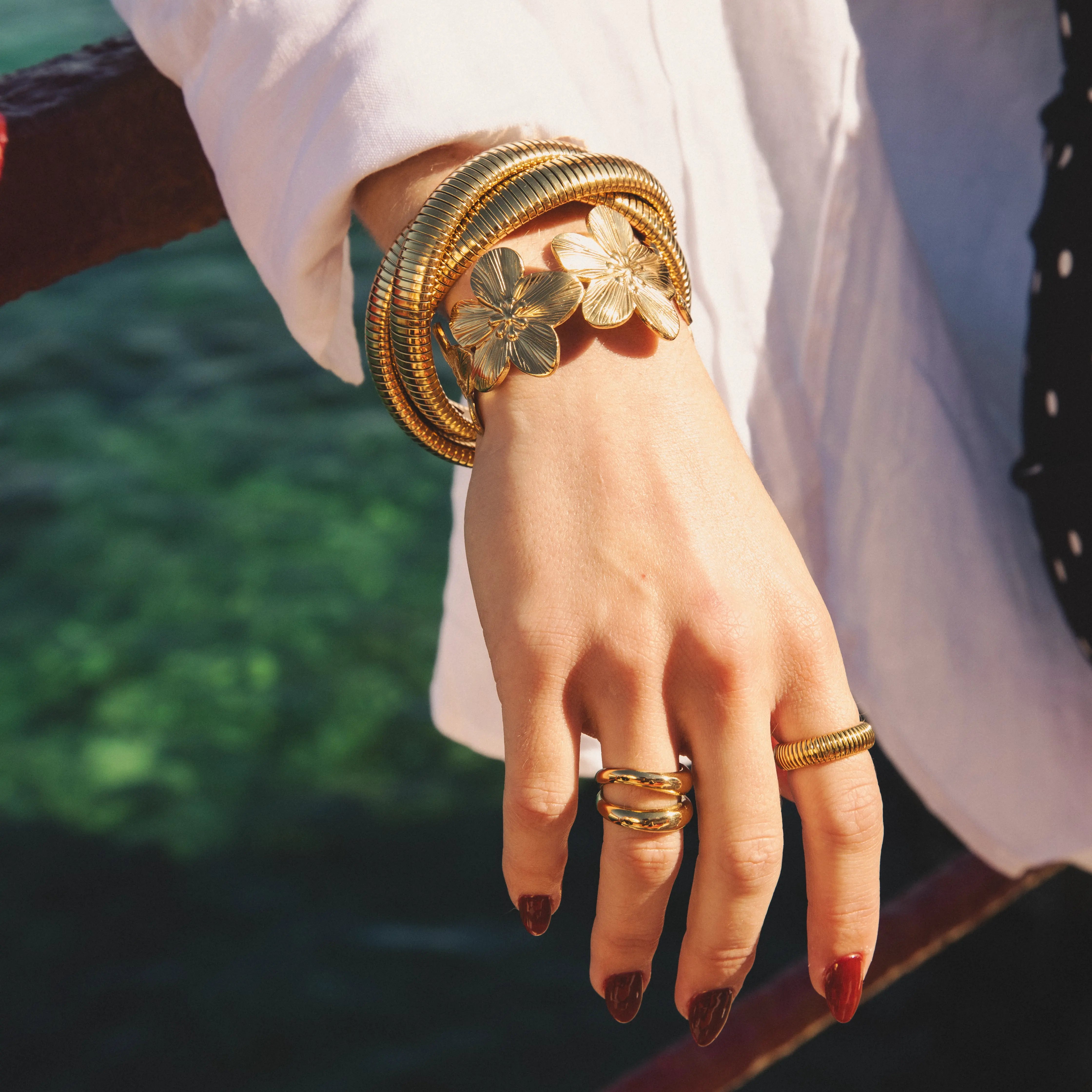 Flora Cuff — worn