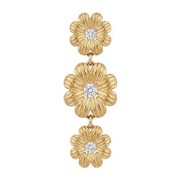 Daisy Drop Earrings — studio shot on light grey