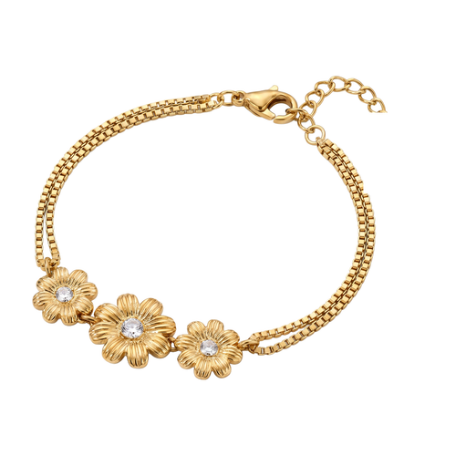 Trio Bloom Bracelet — studio shot on light grey