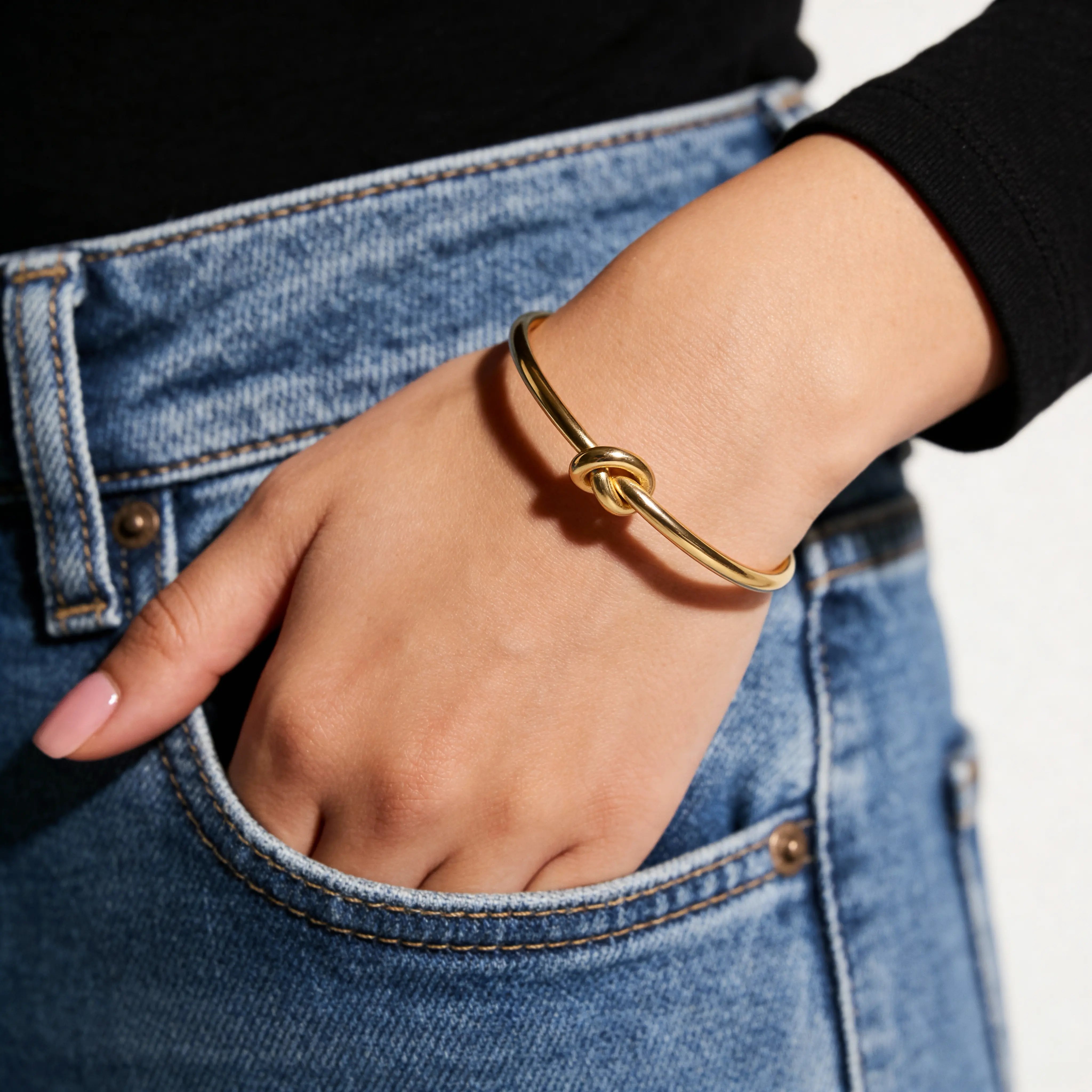 Knot Bangle — worn