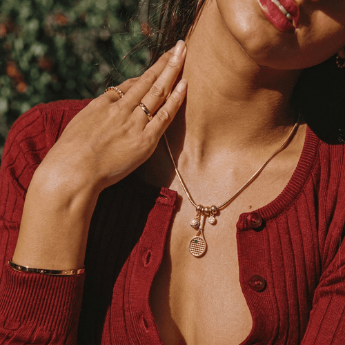 Match Point Necklace — worn
