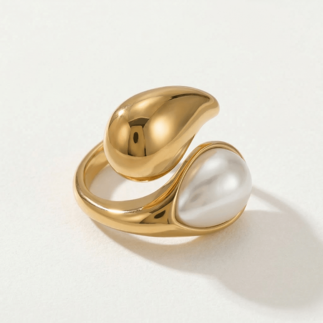 Drop and Pearl Ring
