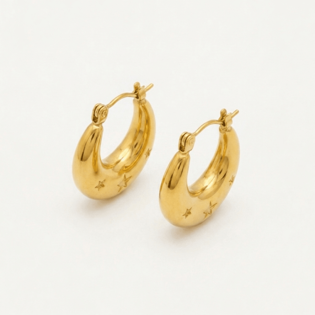 Moon and Star Earrings