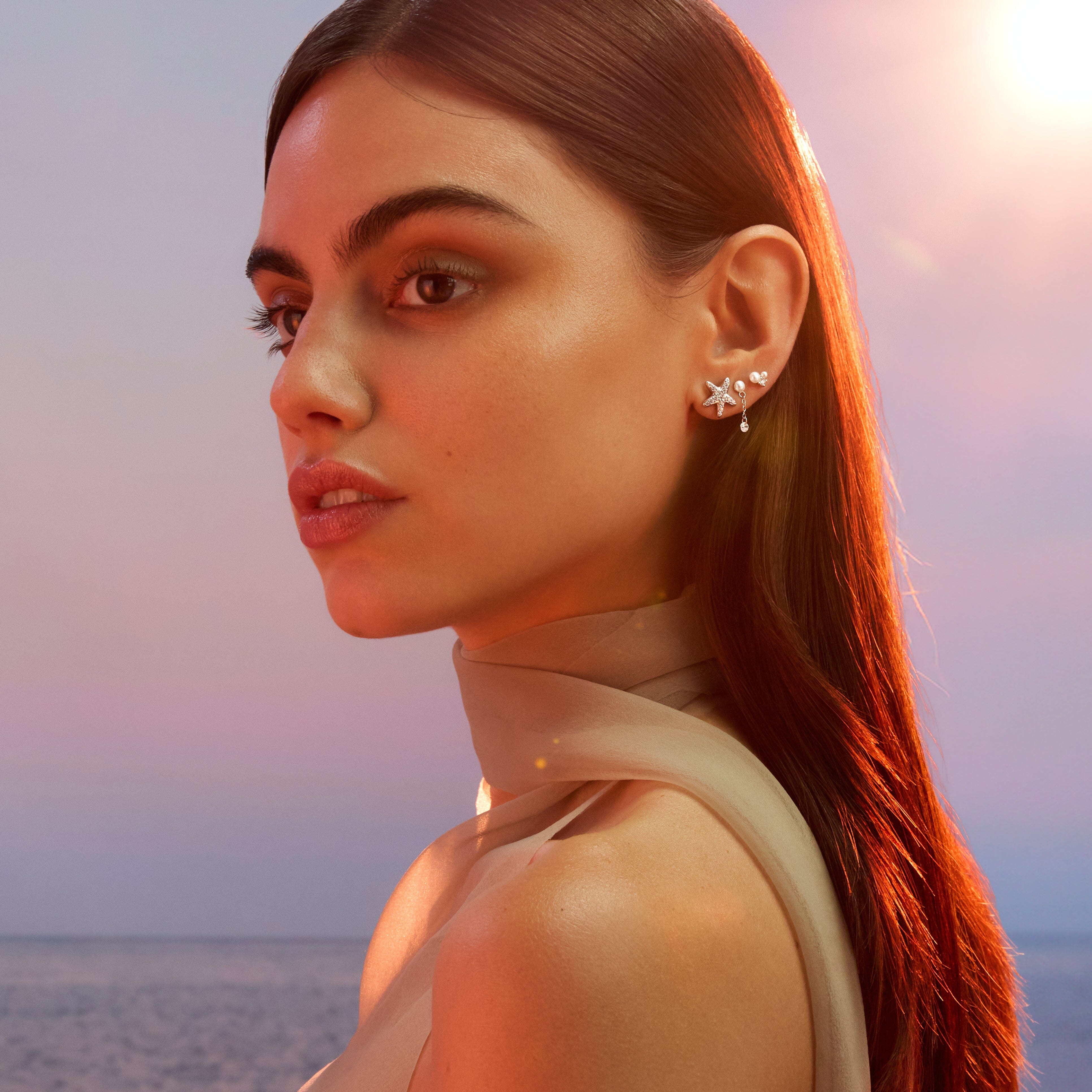 Marina Star Studs — worn