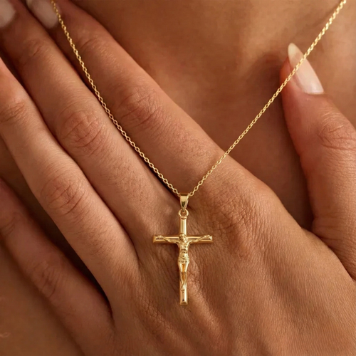 Crucifix Necklace — worn