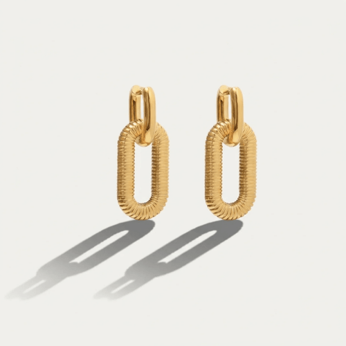 Link Drop Earrings — detail