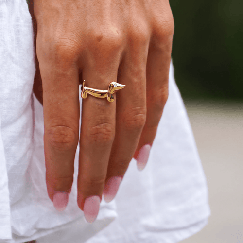 Dachshund Ring — worn