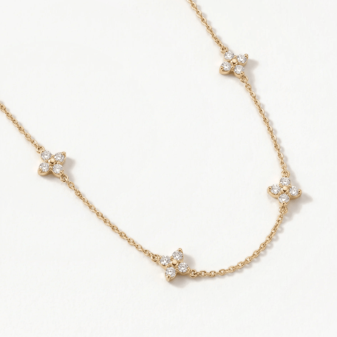 Flower Station Necklace — detail
