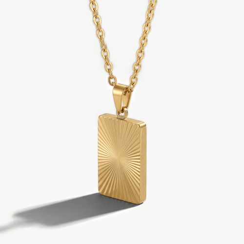 Sunray Tag Necklace — detail