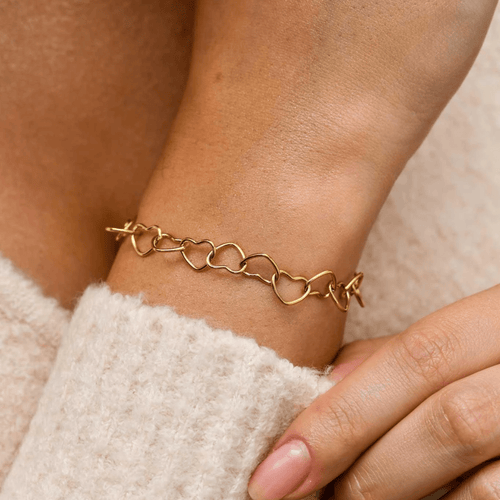 Open Hearts Bracelet — worn