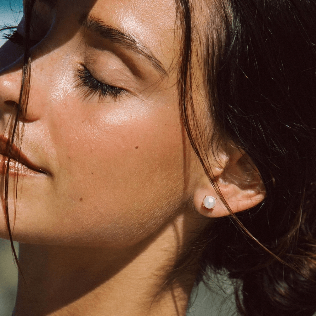 Pearl Studs — worn
