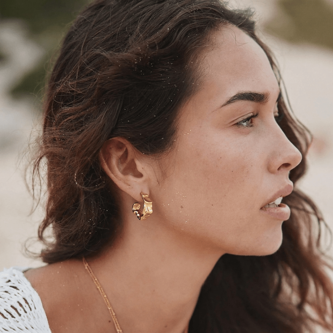 Crinkle Hoops — worn