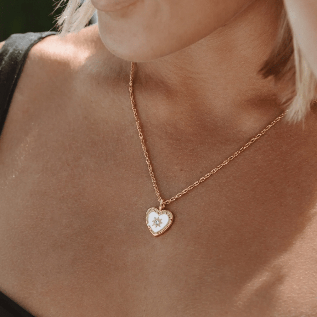 Destiny Heart Necklace — worn
