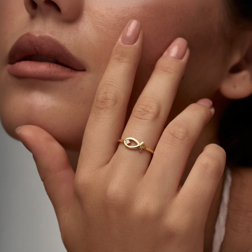 Ichthys Fish Ring — worn