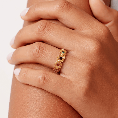 Baroque Gem Ring — worn
