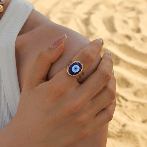 Evil Eye Ring — worn