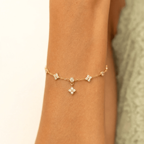 Flower Drop Bracelet — worn
