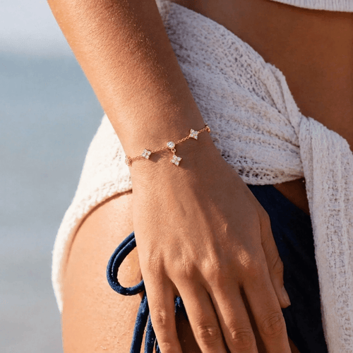 Flower Drop Bracelet — worn